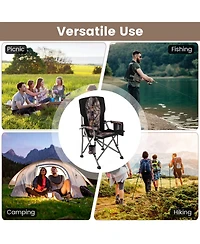 Mecale Heavy-Duty Folding Camping Chair with Storage Covers, 400-lb Cap, 41-in Tall