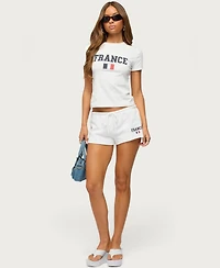 Edikted Women's France Low Rise Micro Shorts