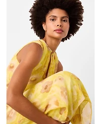 Whistles Women's Sunshine Floral Textured Midi Dress