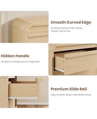 gaomon 45" Tall Wood 5 Drawer Dresser with Arched Curved Profile