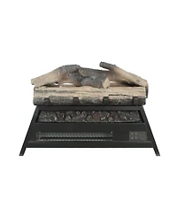 Clihome 23 inch Electric Fireplace 3D Log Set Insert, Infrared Fireplace Heater for Indoor