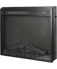 Clihome 23 inch Electric Fireplace Insert, Recessed Fireplace With LogandRemote Control