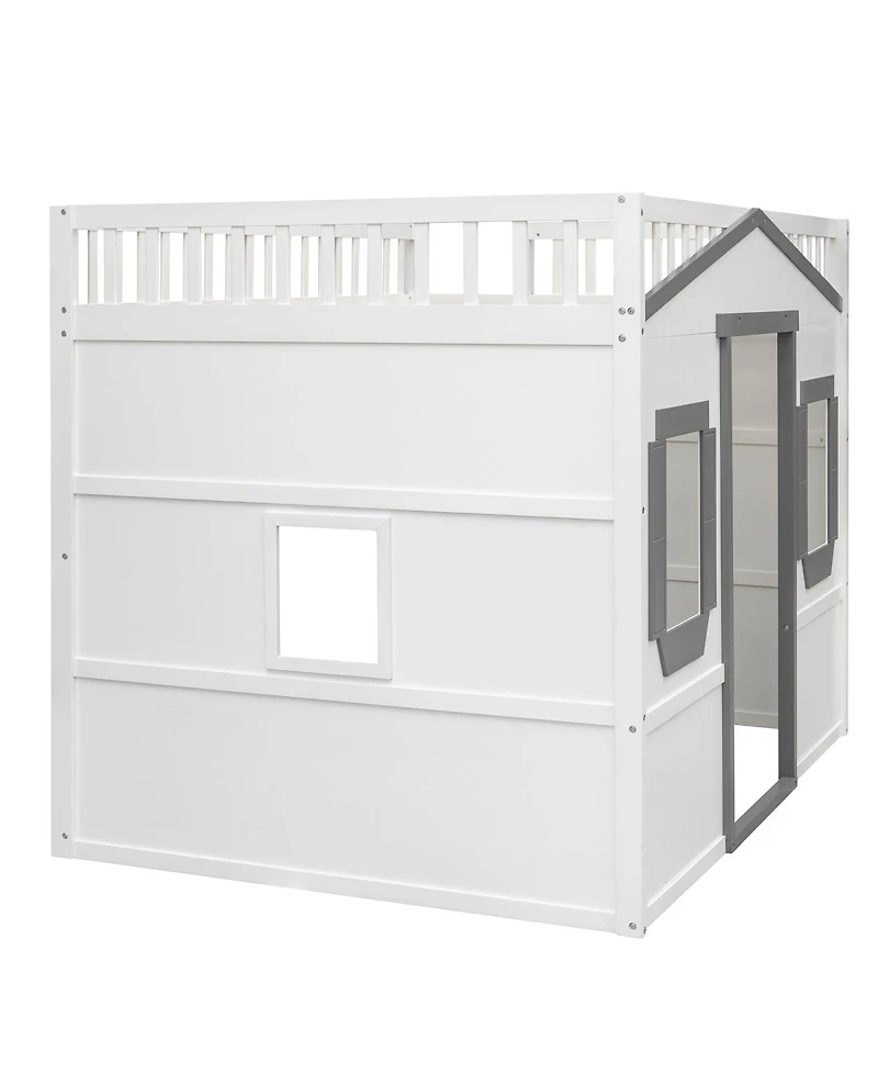 Streamdale Furniture Full Size House Loft Bed With Ladder