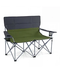 Sugift Double Camping Chair with Carry Bag and Cup Holders