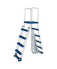 Swimline A-Frame Above Ground Pool Ladder with Barrier for 48" to 52" Pool Height