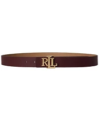 Lauren Ralph Reversible Pebbled Leather Buckle Belt