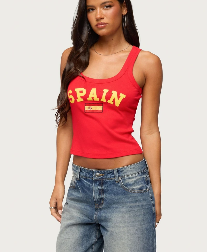 Edikted Women's Spain Ribbed Tank Top