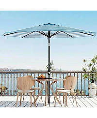 gaomon Durable 9Feet Outdoor Patio Umbrella with 8 Sturdy Ribs, Crank Lift and Push Button Tilt, Waterproof Market Parasol for Garden, Yard