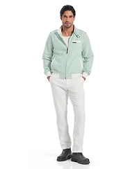 Members Only Men's Seersucker Iconic Racer Jacket