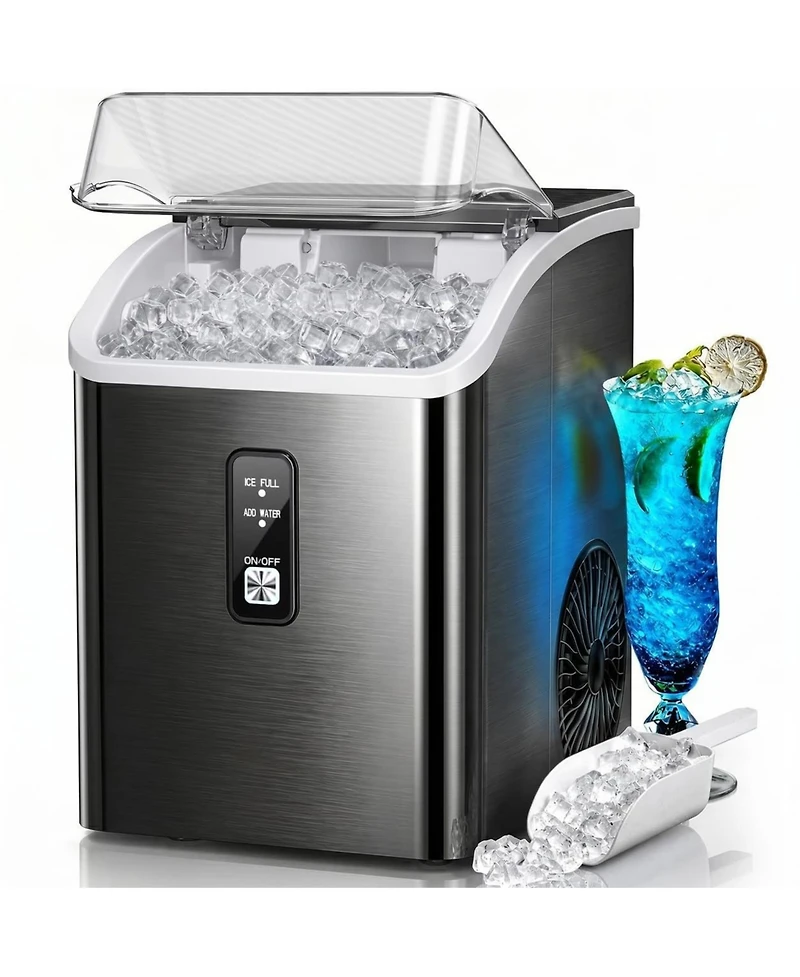 Cowsar Nugget Ice Maker, 33 lbs/Day Pebble Ice, Self-Cleaning