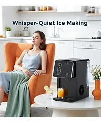 Cowsar Ice Maker with Water Dispenser, Self-Cleaning, Portable