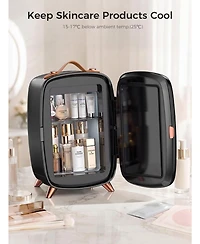 Cowsar 6L Mini Fridge with Led Mirror for Cosmetics