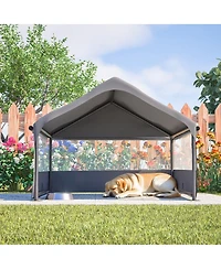 Streamdale Furniture Extra Large Outdoor Pet Tent with Mesh Windows and Canopy 4' x 4' x 3.3'
