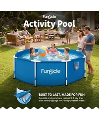Funsicle 8' x 30" Outdoor Activity Round Frame Above Ground Swimming Pool Set