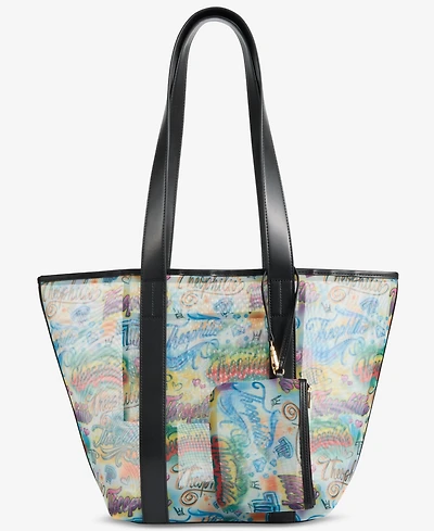 Theophilio | Macy's Graffiti Print Mesh Tote Bag & Removable Pouch Set, Macy's Exclusive