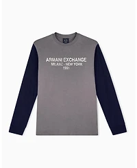 A|X Armani Exchange Men's Color Block Wording T-Shirt