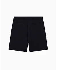 A|X Armani Exchange Men's Black And Gold Bonded Cotton Short