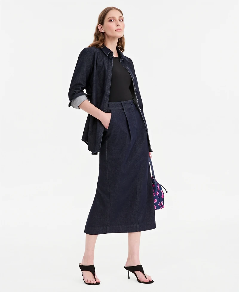 Jonathan Cohen X Macy's Women's Denim Pencil Midi Skirt, Exclusive