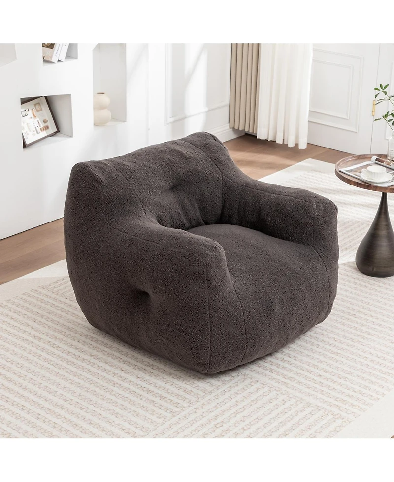 Streamdale Furniture Bean Bag Sofa Chair with Armrests and High-Density Foam