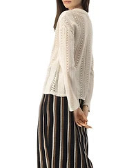Ivonne Women's Straight Jacquard Blouse