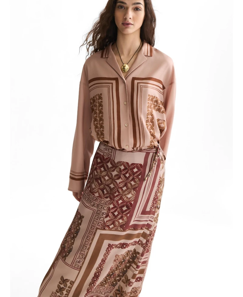 Scotch & Soda Women's and Printed Ankle Length Skirt
