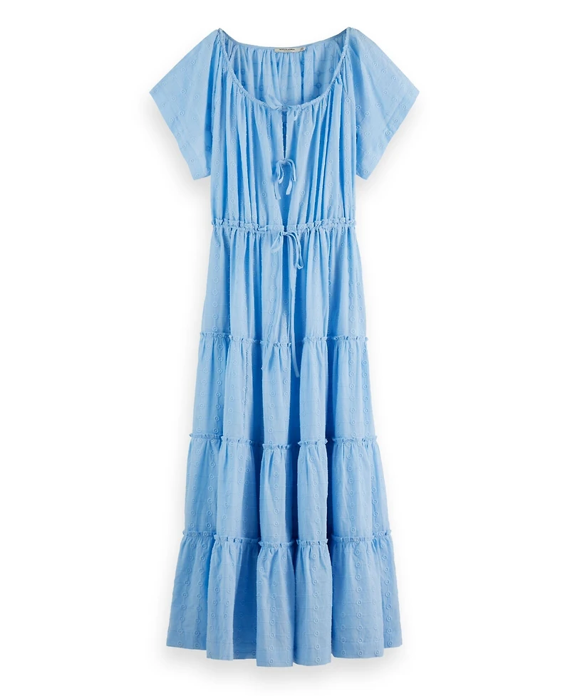 Scotch & Soda Tiered Broderie Maxi Dress