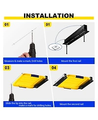 Xdovet Overhead Ceiling Mount Bin Rail Storage System