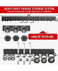 Xdovet Garden Tool Organizer Wall Mount 64" 12 Hooks Rack