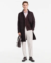 Alfani Men's Blake Window-Pane Plaid Coat, Macy's Exclusive