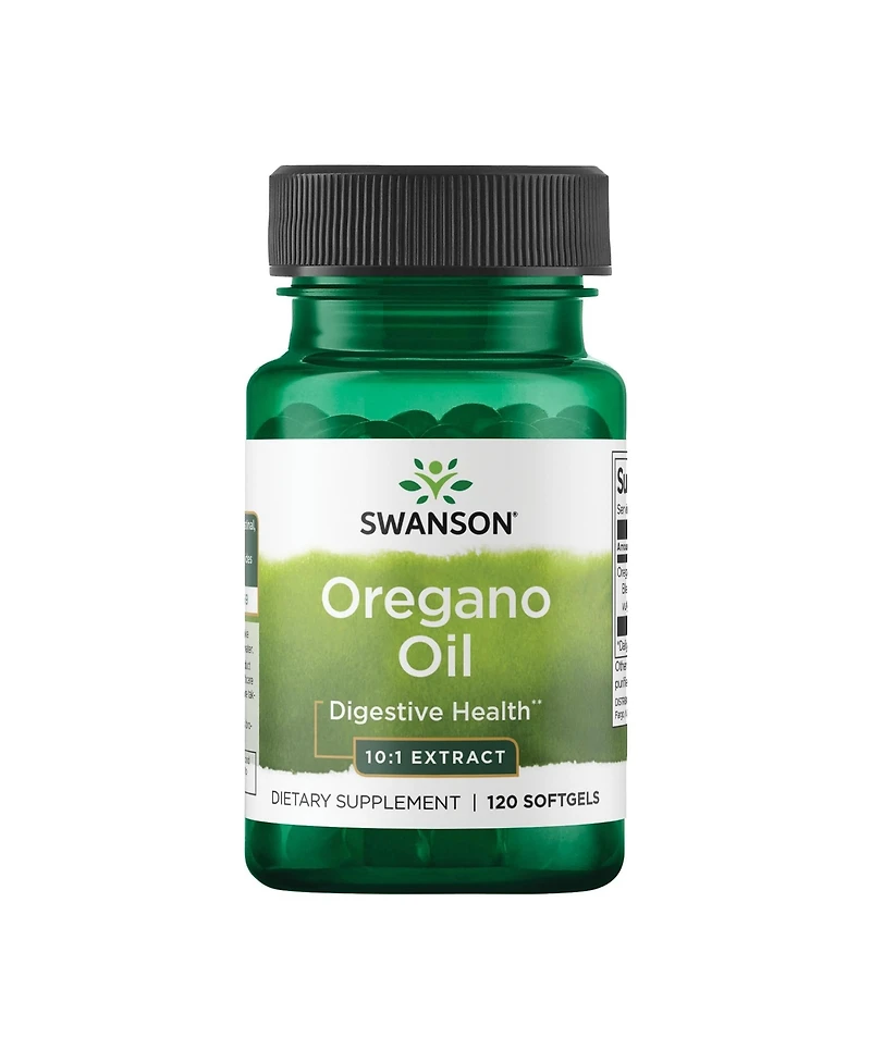Swanson Oregano Oil 10:1 Extract, Digestive and Respiratory Support, Gastrointestinal and Urinary Tract Health, 150 Milligram, 120 Softgels