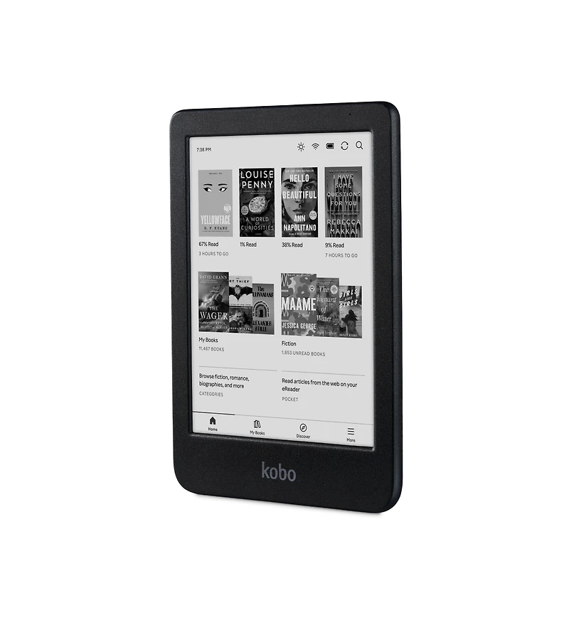 Kobo Clara 16GB Bw eReader with Cobalt Basic SleepCover Case and Ac Bundle