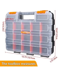 Xdovet Hardware Organizer Box Adjustable Compartments Removable Dividers Double Side
