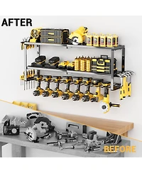 Xdovet Power Tool Organizer Wall Mount Metal Drill Holder Rack