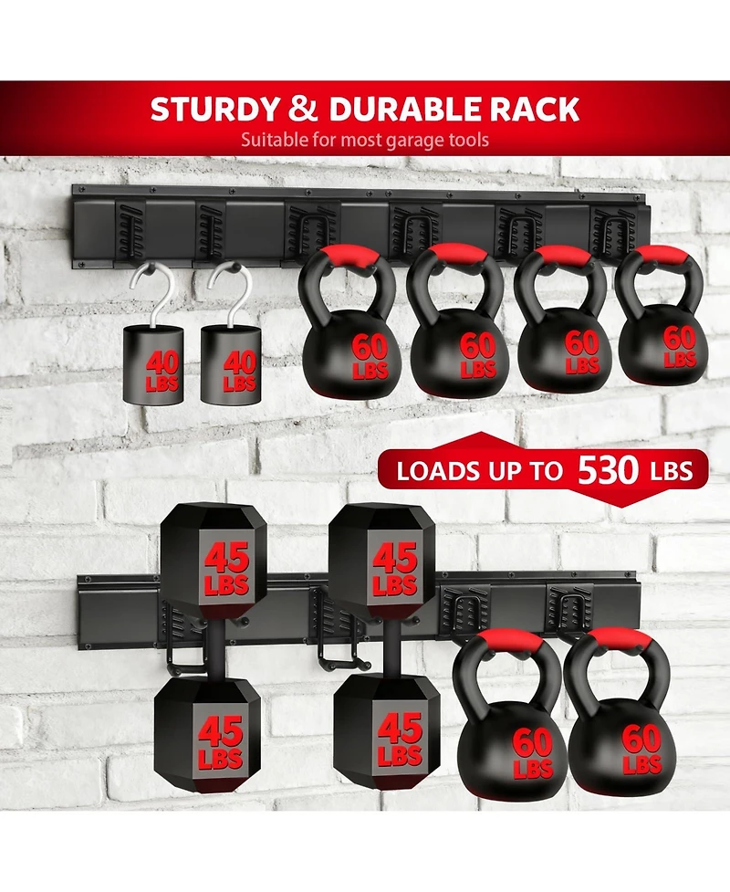 Xdovet Wall Mount Storage Rack Organizer Garden Tool Holder