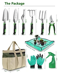 Xdovet Garden Tools Set Heavy Duty Hand Non Slip Handle Storage Bag Professional 10PCS