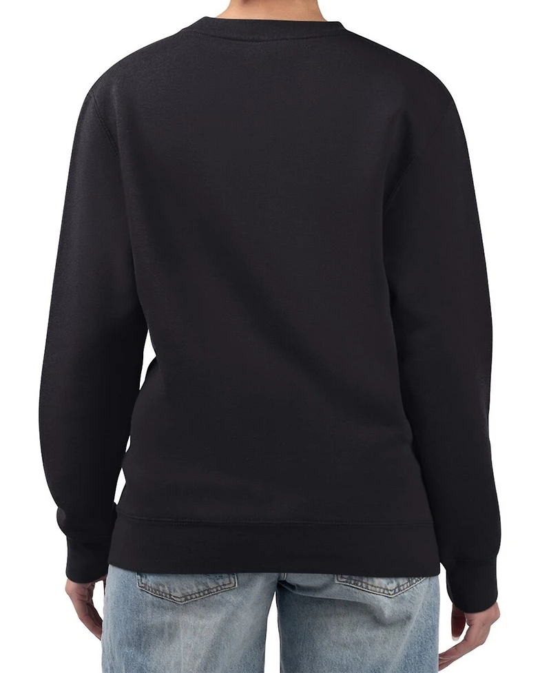 G-iii 4Her by Carl Banks Women's Black Orlando Magic Collage Team Graphic Fleece Pullover Sweatshirt