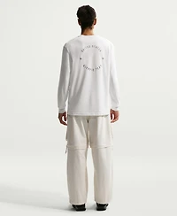 Nike Men's Acg White Dri-fit Primary Logo Long Sleeve T-Shirt