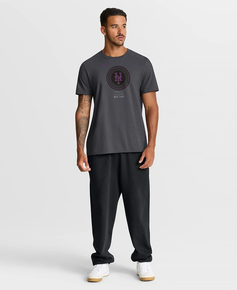 Nike Men's Anthracite New York Mets City Connect Wordmark T-Shirt