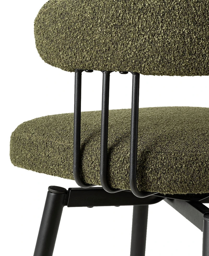 Glitzhome Modern Leatherette Swivel Counter Stool, Set of 2