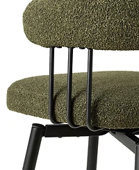 Glitzhome Modern Leatherette Swivel Counter Stool, Set of 2