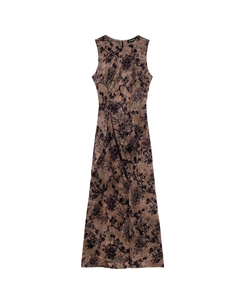 Desigual Women's Flocked Long Dress