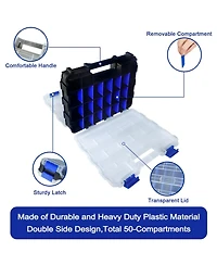 Xdovet Tools Organizer Box Small Parts Storage Compartment Hardware Dividers Screws Nuts Bolts