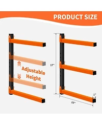 Xdovet Wall Mounted Lumber Rack Metal Storage System Organizer Bracket