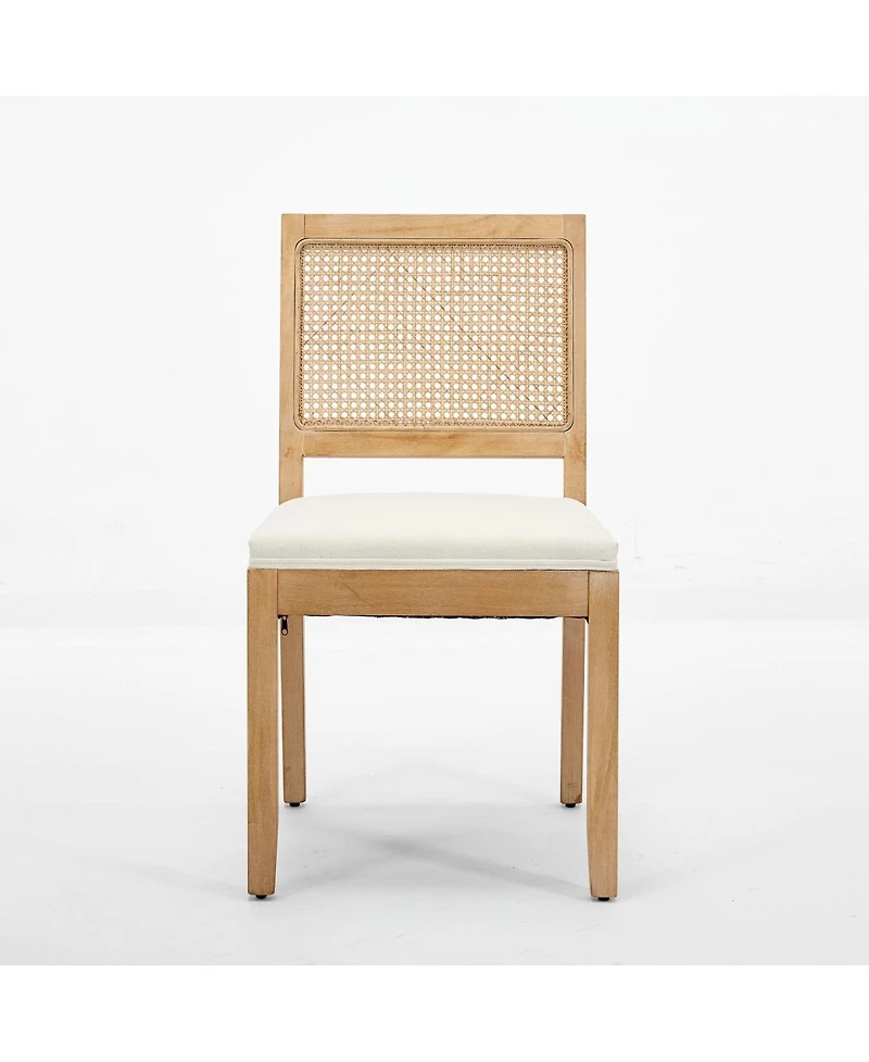 Streamdale Furniture Farmhouse Rattan Dining Chairs Set of 2