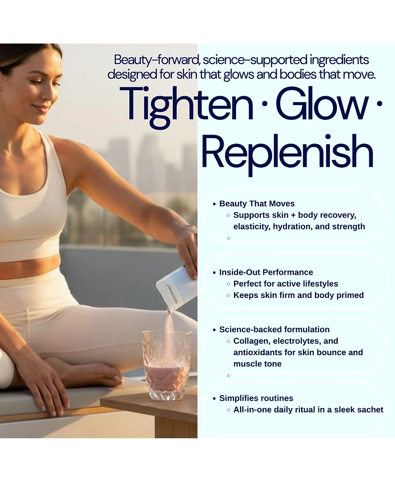 Active Beauty B. Skin Tight 9-in-1 Nutrient-Infused Marine Collagen + Electrolytes