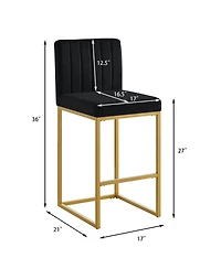 Streamdale Furniture Modern Fashion Counter Height Stools with Backrest Set of 2
