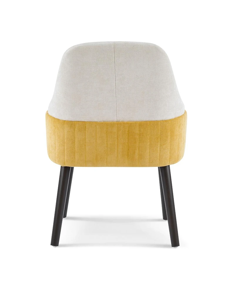 Streamdale Furniture Two-Tone Fabric Dining Armchairs Set of 2