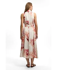 Karen Millen Women's Floral Halter Midi Dress