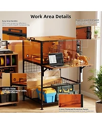 Streamdale Furniture Laser Engraver Enclosure with Exhaust Fan Foldable and Eye Protection