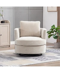 Streamdale Furniture 31.9'' Chenille Swivel Barrel Accent Chair for Living Room